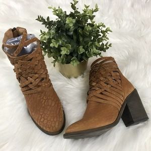 Free People Carrera Woven Booties 37